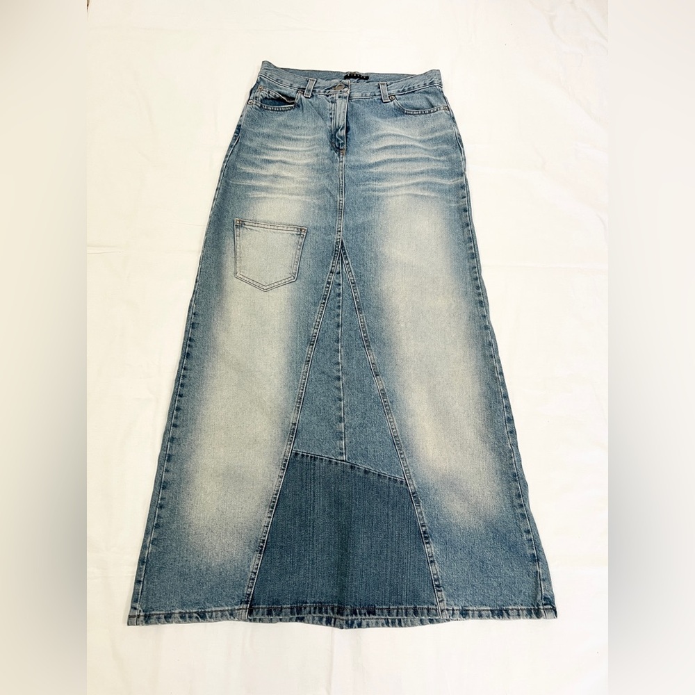 Sisley Blue Denim Maxi Skirt